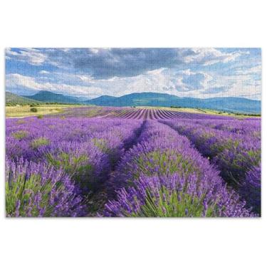Imagem de Quebra-cabeças de flores de lavanda com cenas de provença, 500 peças para adultos, decoração de casa, arte, brinquedo adulto, amigos, família, jogos, presentes