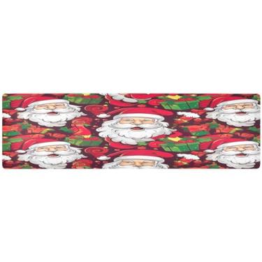 Imagem de Anthem Trivet de panela quente de Papai Noel, caminho de mesa à prova d'água, tripé de mesa para uso ao ar livre