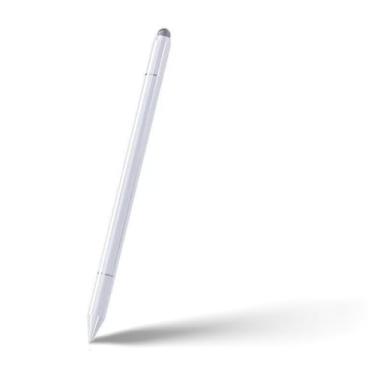 Imagem de Canetas Stylus para telas sensíveis ao toque, caneta Stylus universal 3 em 1 de alta precisão para iPad compatível com Apple, iPhone, iPad, Android, tablets Microsoft, telefones (branca)