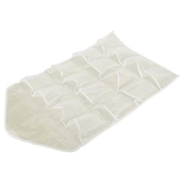 Imagem de GLOGLOW Organizador de Suspensão de Armário de Parede de Prateleira, Poliéster para Quarto, Banheiro, Suprimentos de Armazenamento de 28,3 X 16,5 Polegadas (Bege)