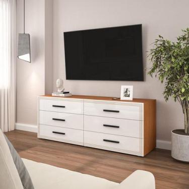 Imagem de Rack comoda para Tv 65 Polegadas com 6 Gavetas Valência - Politorno