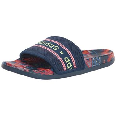 Imagem de adidas Sandália feminina Adilette Comfort Slide, Azul misterioso/amarelo de alta resolução/azul misterioso, 11