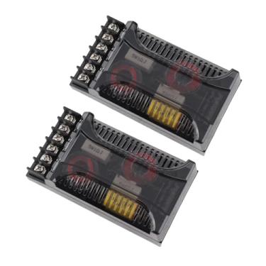 Imagem de Naroote Divisor de Frequência de Alto-falante para Carro, Alto Brilho, Preto, Crossover de 2 Vias Com Proteção contra Sobrecorrente para Acessórios de Carro, 2 Peças