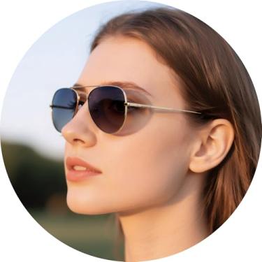 Imagem de Óculos de sol aviador para homens e mulheres, várias opções de estilos de cores, armação unissex para viagens, viagens ao ar livre, lazer, Armação dourada preta