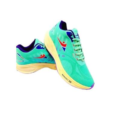 Imagem de Sonoro Tênis Masculino e Feminino para Academia, Lazer, Passeio e Entretenimento (Verde/Uva, BR, Adulto, Numérico, M, 38)