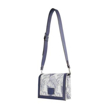 Imagem de Tommy Bahama Bolsa carteiro, bolsa tiracolo feminina com alça de ombro ajustável, azul-marinho, Azul marino