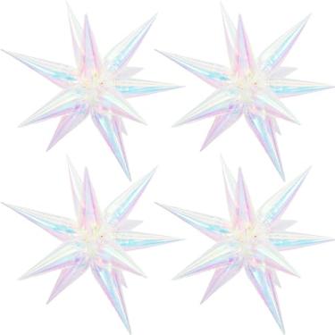 Imagem de 50 peças de balões iridescentes de 66 cm com cone de gota de água, decorações iridescentes de festa