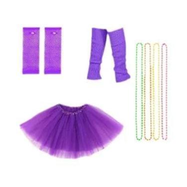Imagem de Conjunto De Saia Tutu Neon Dos Anos 80 Para Mulheres PESENAR Acessório