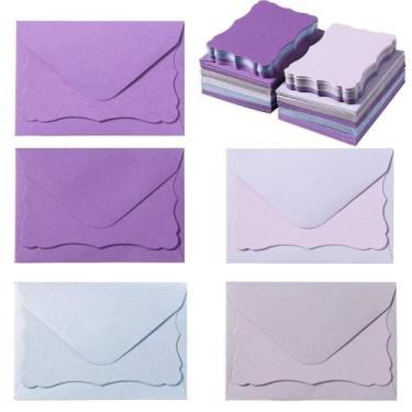 Imagem de Mini sobres Toperd paquete de 100 con tarjetas para notas en 5 colores