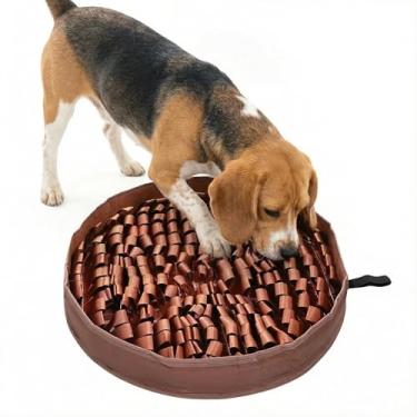 Imagem de Ankilo Tapete Snuffle para cães, tapete de alimentação lenta com fundo antiderrapante, 63,5 x 63,5 cm para gatos pequenos/médios, coelhos, brinquedos interativos de quebra-cabeça para cães incentivam