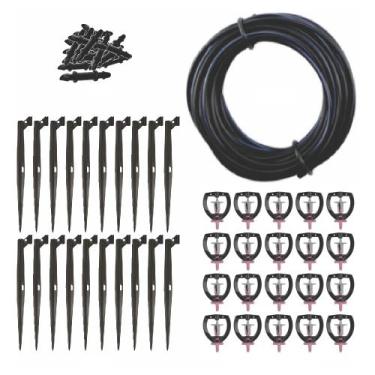 Imagem de Kit Irrigação Micro Aspersor Bailarina Mf2 Completo 100Lph Fácil Insta