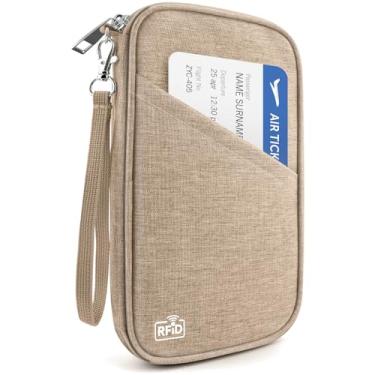 Imagem de Porta-passaporte familiar RFID organizador de documentos de viagem para mulheres, impermeável, carteira de passaporte masculina, capa portátil para cartões, cartão de embarque, identidade, dinheiro