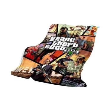 Imagem de Cobertor De Flanela Macio Grand Theft Auto Gamer Para Camas, Sofás, Pi