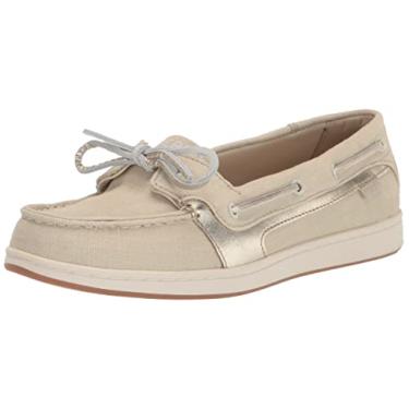 Imagem de Sperry Tênis náutico feminino de linho estrela-do-mar, Ofwhite Shimmer, 34