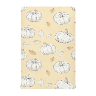 Imagem de Wassud Jogo de lençol de berço simples de abóbora respirável para meninos e meninas, lençol com elástico, neutro, 71 x 132 cm