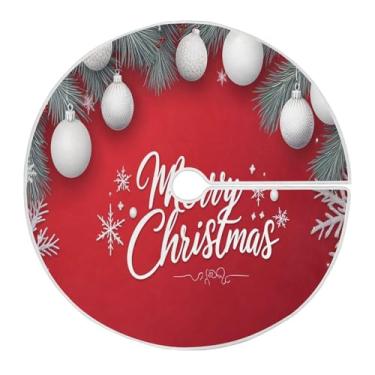 Imagem de SEHANY Bola de Natal, saia para árvore de Natal, 91 cm, tapete redondo macio para árvore de Natal, decoração de casa, festa de Natal