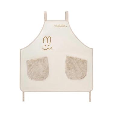 Imagem de KiBcsLic de cozinha, de chef, à água e óleo, com bolsos para lenços umedecidos, ideal para restaurantes, cafeterias, culinária e, Cor Creme