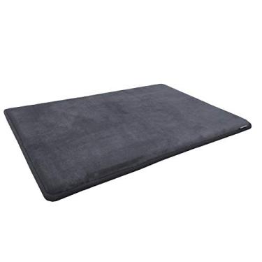 Imagem de Dogbed4less Tapete antiderrapante à prova d'água de espuma viscoelástica luxuosa, cinza, 122 x 76 cm, para casa, cozinha, banheiro, quarto, animais de estimação, atividades