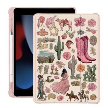 Imagem de BlHMCASE Linda capa Western Cowgirl para iPad (A16) 11ª geração 2025, para iPad 10ª geração, capa de 10,9 polegadas 2022 com suporte para lápis, hibernar/despertar automático, capa traseira de TPU