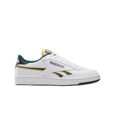 Imagem de Reebok Tênis unissex Club C Revenge, branco Fiercegold Clgtgreen, 35