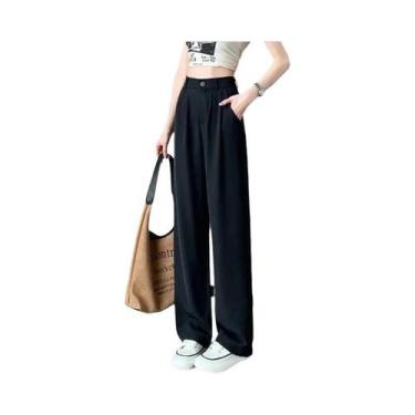 Imagem de Calças De Terno Femininas Clássicas De Perna Reta Confortáveis E Casua