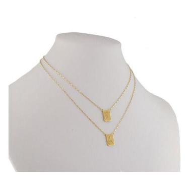 Imagem de Escapulário São Jorge Sagrado 8x12 60 Cm .85 Sf Ouro 18k - JOIE JOIAS 