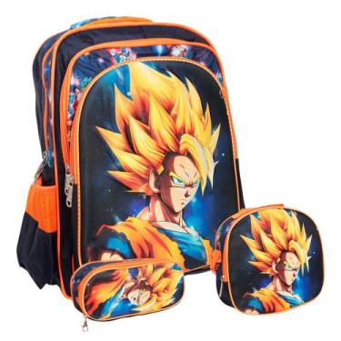 Imagem de Kit Mochila Escolar Menino Grande Volta As Aulas 3 Peças - Plike