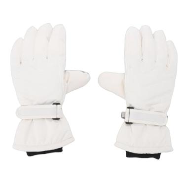 Imagem de Generic Luvas de Neve de Inverno, Luvas à Prova de água à Prova de ar para Clima Frio Com Tela Sensível Ao Toque e Forro de lã, para Esqui, Snowboard, Ciclismo, Condução, Caminhadas (Branca)