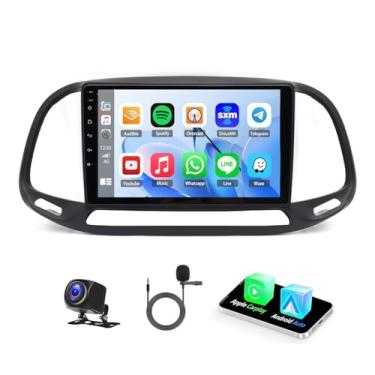 Imagem de Rádio estéreo para carro 4G + 64G para Dodge RAM ProMaster City 2015-2023 polegadas, tela sensível ao toque, Android 14, rádio veicular com unidade de cabeça automotiva Carplay, GPS Navi WiFi FM/RDS