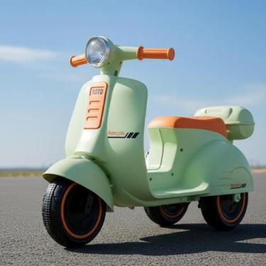 Imagem de Mini Moto Elétrica Classica Frente e Ré Bateria 6v Som e Luz - Brinqki