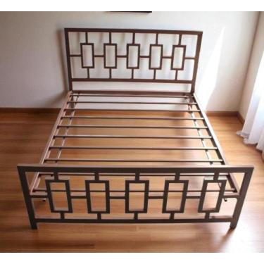 Imagem de CABECEIRA DE CAMA QUEEN AÇO FERRO MDF ESTILO INDUSTRIAL CB06 Informar 