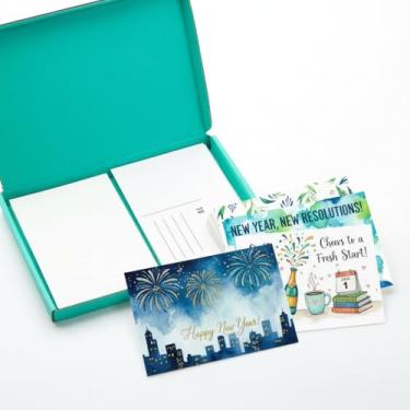 Imagem de 60 conjuntos de cartões de aquarela em branco, 63,5 kg/300GSM de algodão aquarela, cartões postais dobráveis em aquarela de 10 x 15 cm para cartões comemorativos de aniversário, convites de casamento