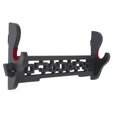Imagem de U5GAAALPPQ9 Acessórios de mesa Suporte de arma suporte de espada acolchoado de veludo oco suporte de espada montagem na parede espada samurai Katana Wakizashi suporte suporte suporte de espada de 1