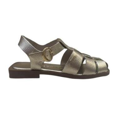 Imagem de Sandália Rasteira Feminina Bottero Couro Confortável-Feminino