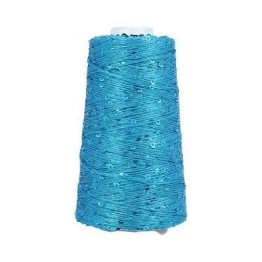 Imagem de Lã De Tricô Especial Com Lantejoulas De Seda Mercerizada De Verão 50g 