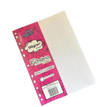 Imagem de Bloco Fichario Universitario 90G Branco Pontilhado 80 Fls