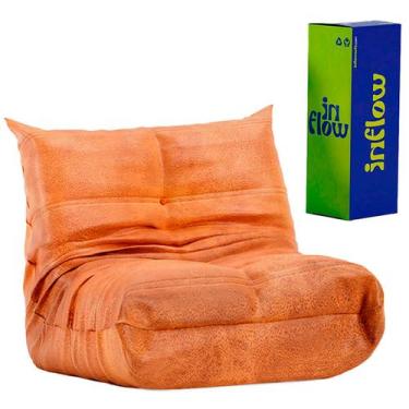 Imagem de Poltrona Liv - Poli-Couro - Marrom - Inflow Sofá