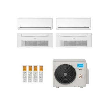 Imagem de Ar-Condicionado Multi Split Inverter Midea 36.000 (2x Evap HW 9.000 + 1x Evap Cassete 1 Via 12.000 + 1x Evap Cassete 1 Via 18.000) Quente/Frio 220V