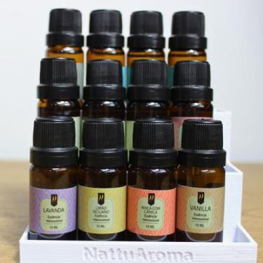 Imagem de Kit Premium 12 Essências 10ml Difusor Nattuaromas + Suporte