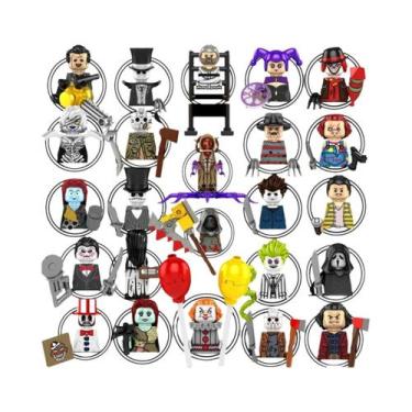 Imagem de Boneco Miniatura De Bloco De Montar Assassinos Palhaços Do Filme De Te