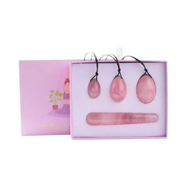 Imagem de Conjunto De Ovos Yoni De Jade Natural 4 Peças, Ferramentas De Massagem