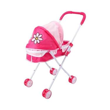Imagem de Carrinho De Bonecas Para Crianças, Brinquedo De Faz De Conta Para Meni
