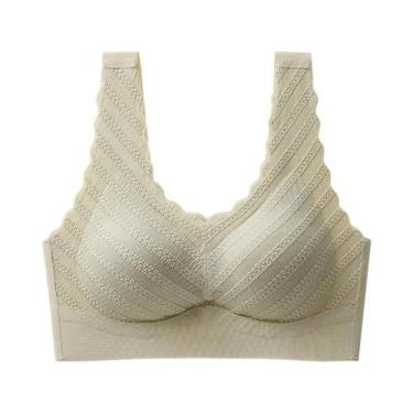 Imagem de Sutiã Esportivo Feminino Sem Costura, Sem Fio, Push-up, Macio, Íntimo,