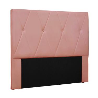 Imagem de Cabeceira Cama Box Solteiro 90 cm Aquilla Veludo Rosa S04 - D'Rossi