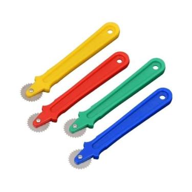 Imagem de Roda De Costura Em Plástico Com Efeito Couro, Ferramenta Perfuradora D