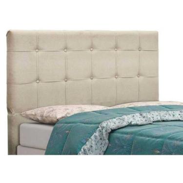 Imagem de Cabeceira Tóquio para Cama Box King 195 cm Suede Bege - JS Móveis