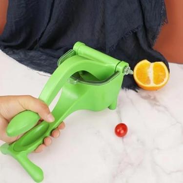 Imagem de Espremedor Manual de Frutas Cítricas, ABS Verde, 22x10x10.8cm, Portátil e Durável, com Filtro de Polpa