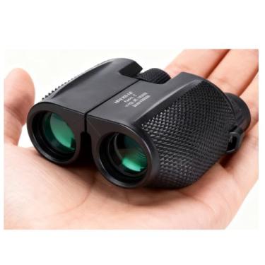 Imagem de Binóculos pequenos compactos 10 x 25 para adultos, binóculo grande com visão de pouca luz, binóculos de foco fácil de alta potência para observação de pássaros, caça ao ar livre, jogos esportivos