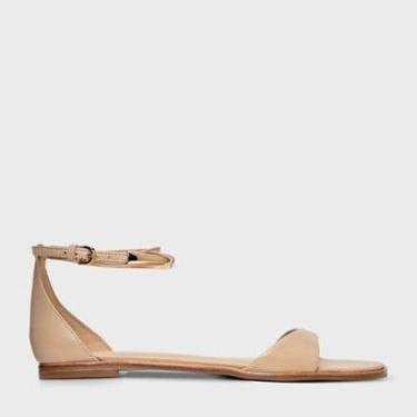 Imagem de Sandália Flat Glow em Couro Bege / Nude Carrano-Feminino