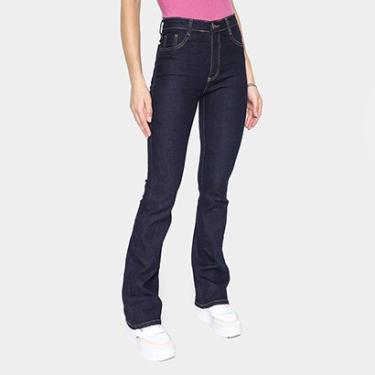 Imagem de Calça Jeans Boot Cut Sawary Lisa Cintura Alta Feminina-Feminino